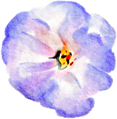 Watercolor Purple Flower